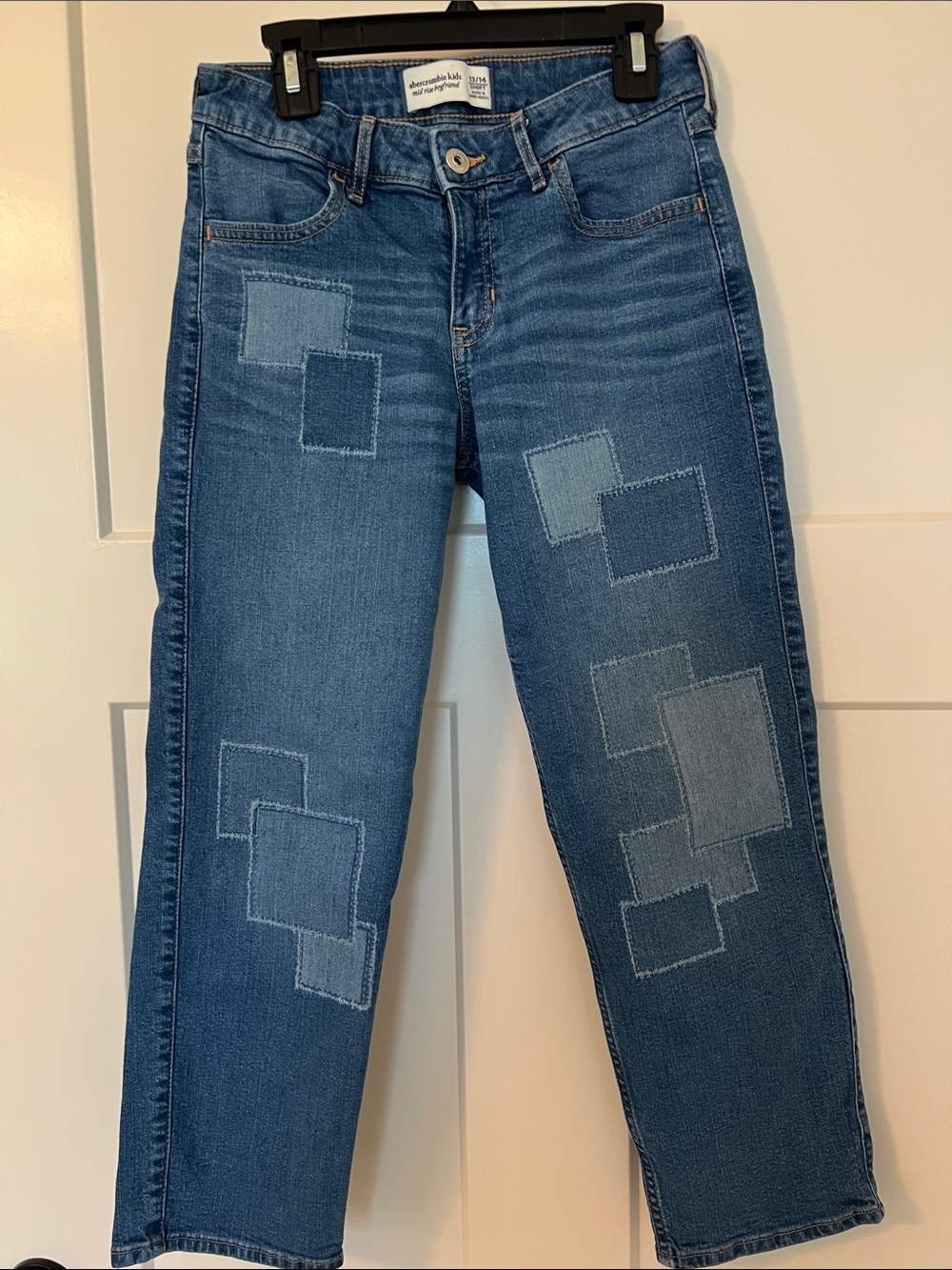 abercrombie kids Mid Rise Boyfriend Jeans - Blue
